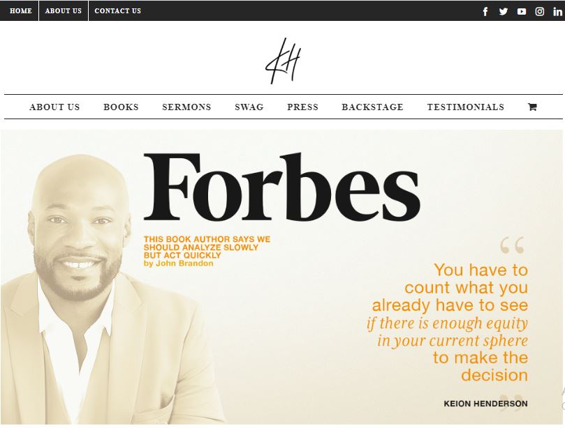 Pastor Keion Henderson website