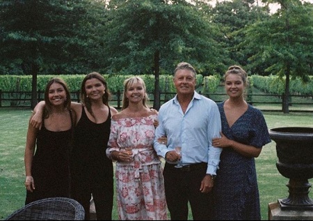 Phoebe Roberts with her father Michael Roberts, mother Andrea Roberts, sister Amelia Roberts and Charlotte Roberts