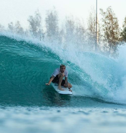 Presley Gerber loves to surf