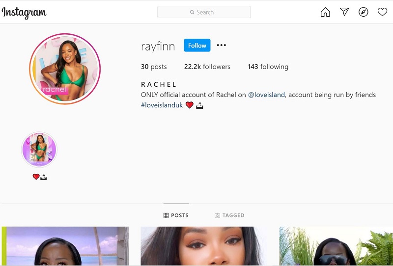 Rachel Finni has 22.2k followers on her Instagram account