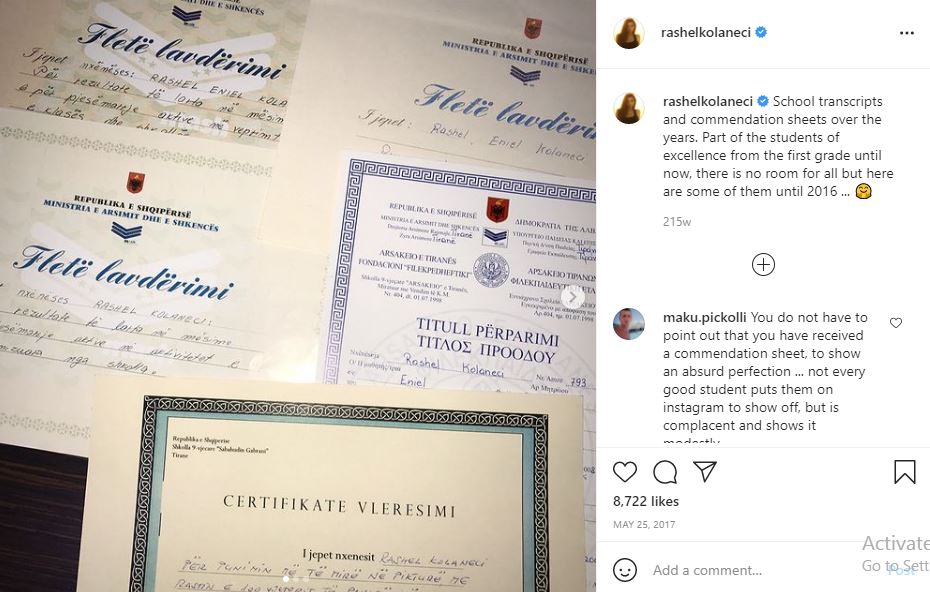 Rashel Kolaneci education