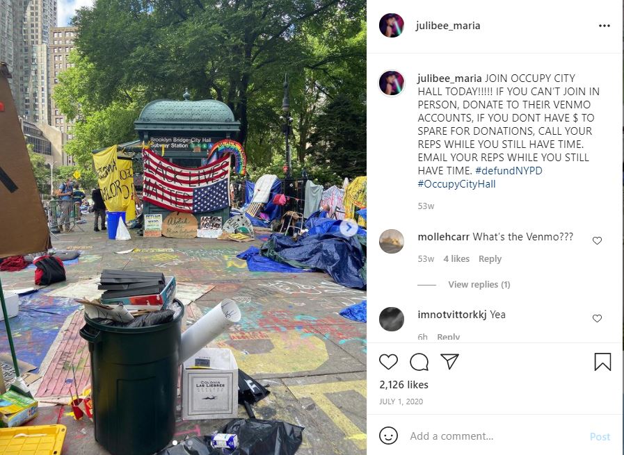 Rehwald shared post for refunds for occupy city hall