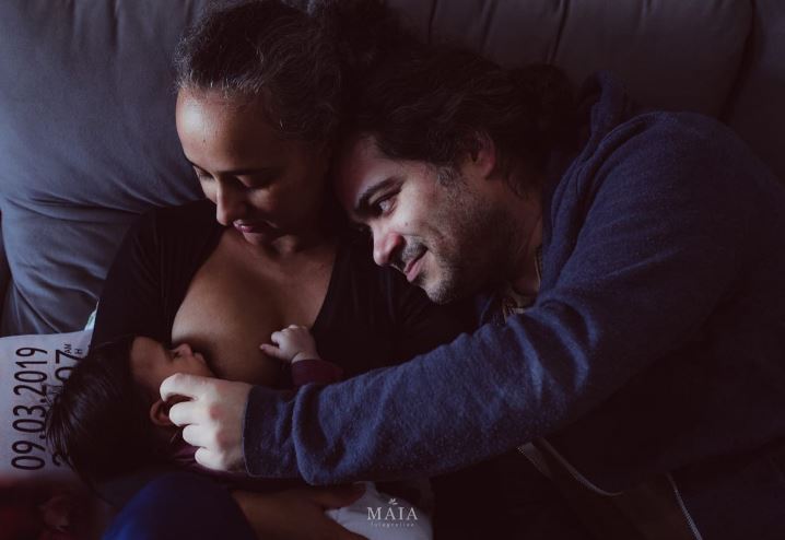 Robson Rocha with his wife Robson Rocha and daughter Celina