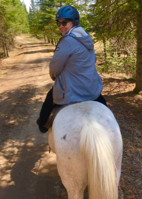 Roseanne Archibald loves horse riding