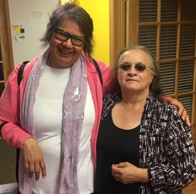 Roseanne Archibald with the Chief Councillor Joanne Sandy