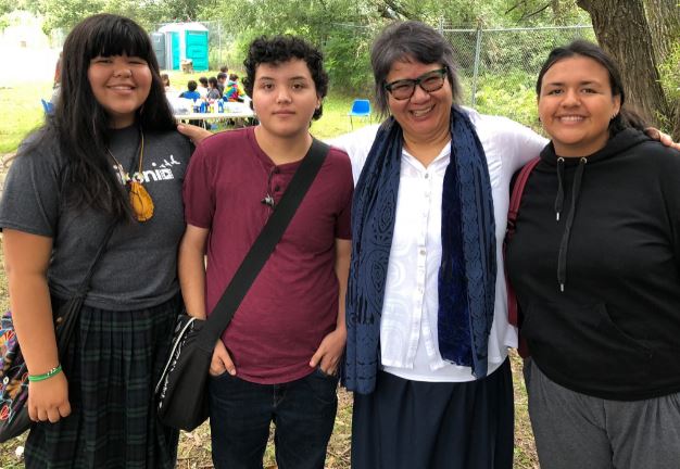 Roseanne Archibald with the Tourism students