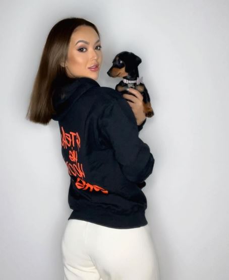 Sharon Gaffka with her pet dog