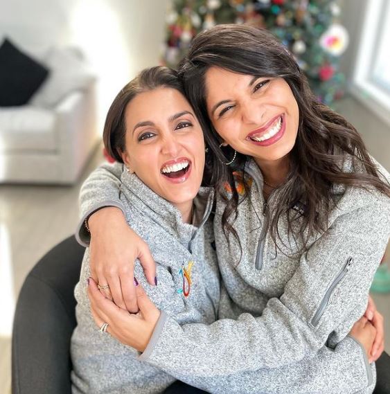 Sheena Melwani with her bestie