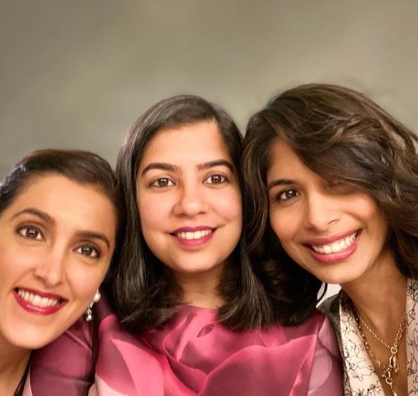 Sheena Melwani with her siblings