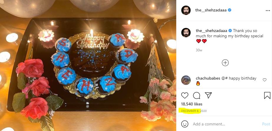 Shehzada Dhami birthdayShehzada Dhami birthday