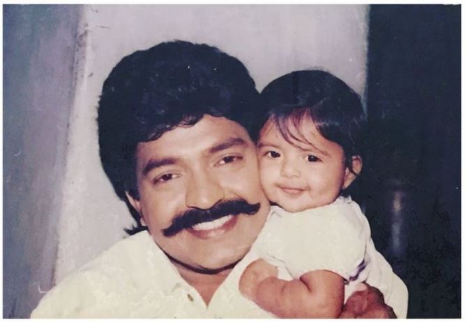 Shivani Rajasekhar with her dad Dr. Rajasekhar Garu
