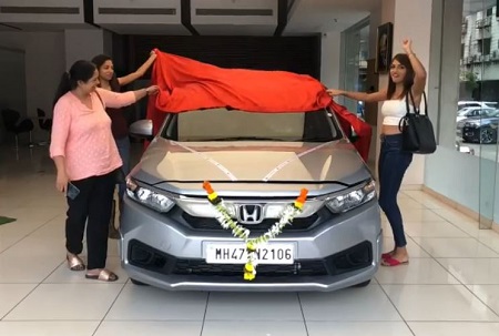 Shruti Sinha bought her first car in July 2019