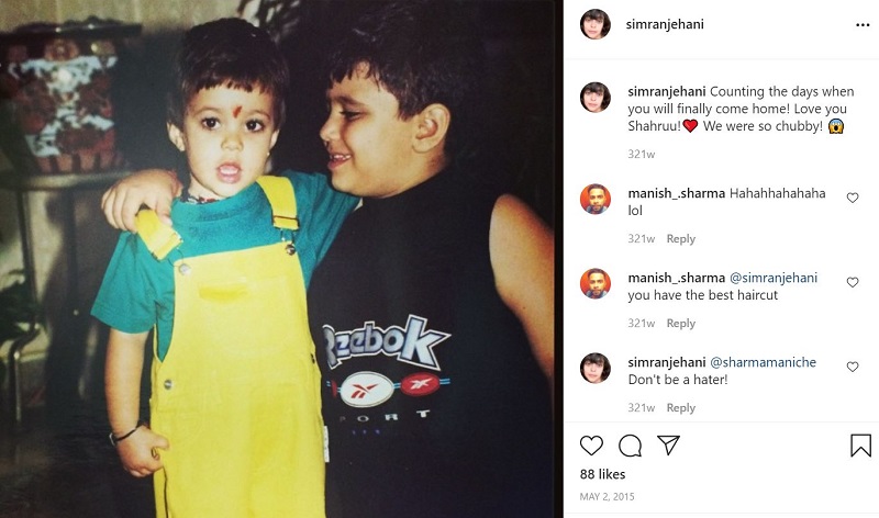 Simran Jehani Instagram debut post