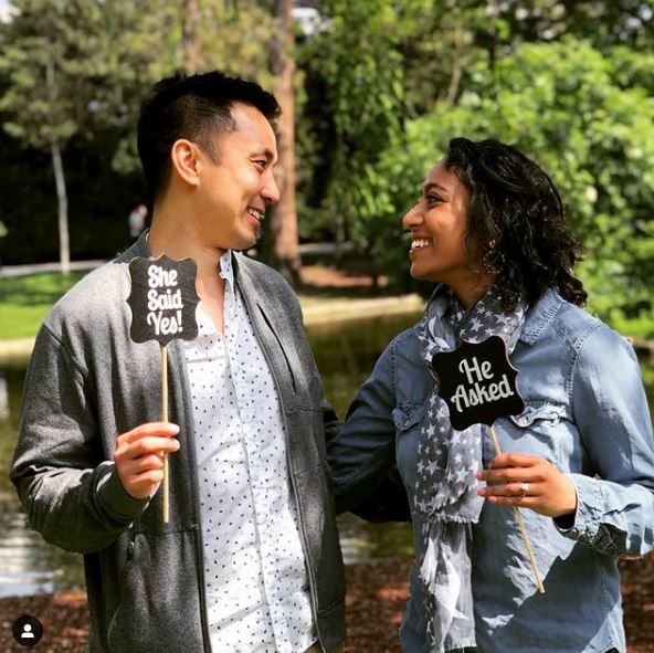 Sirisha Bandla with her boyfriend Sean Hu