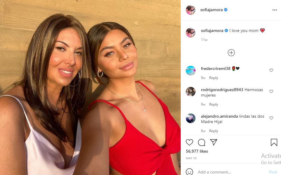 Sofia Jamora with her mother