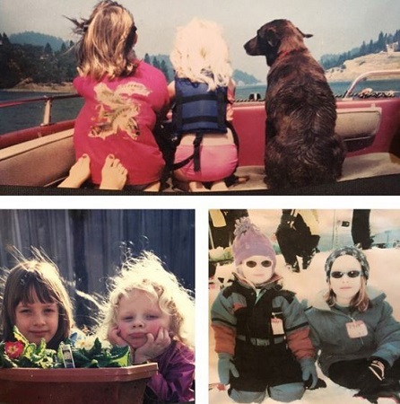 Some childhood images of Kara Maxine Kavajecz with her siblings