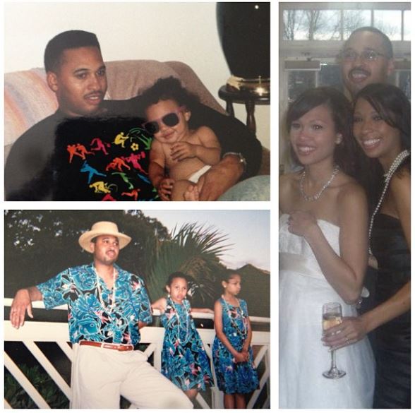 Some old photos of Ashley Moss with her dad and sister