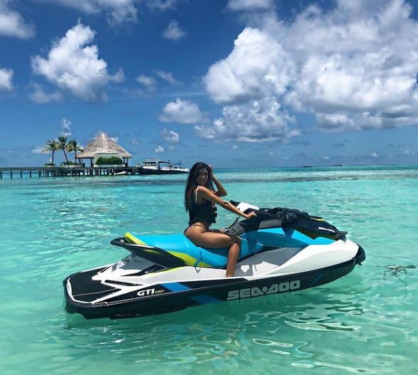 Taylah Cannon riding Jet Ski boat