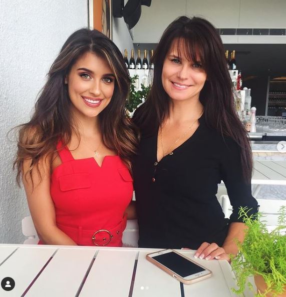 Taylah Cannon with her mother