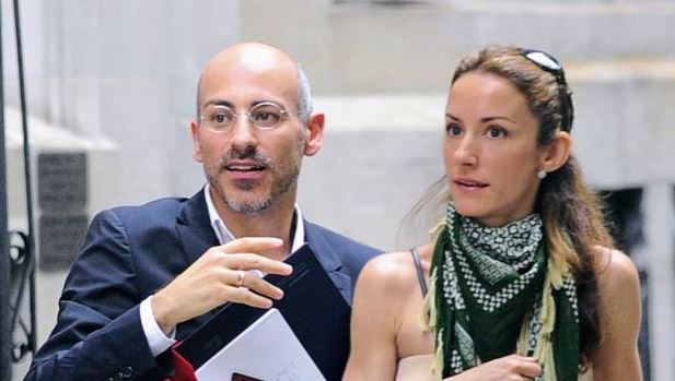 Telma Ortiz with her ex husband Jaime del Burgo Azpiroz