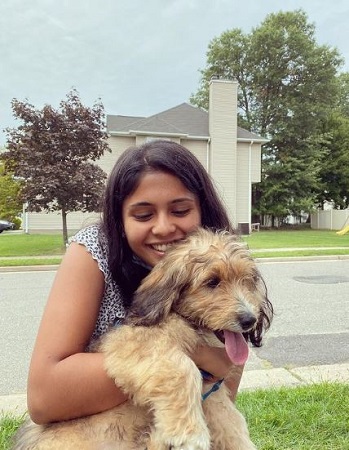 Vaidehi Dongre is a dog lover