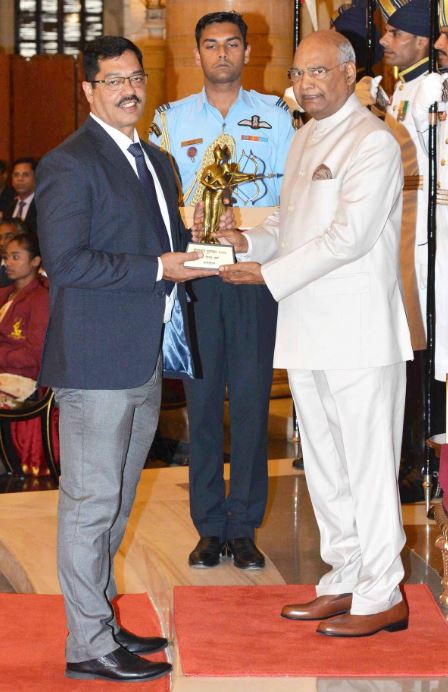 Vijay Sharma honored with Dronacharya award