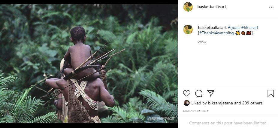 Zaila Avant-garde's first Instagra post