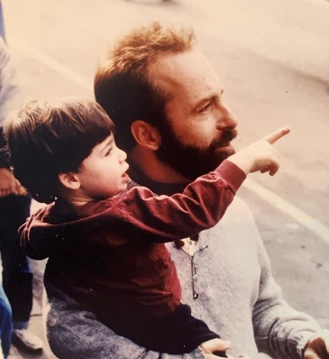 A young Nate Odenkirk with father Bob Odenkirk