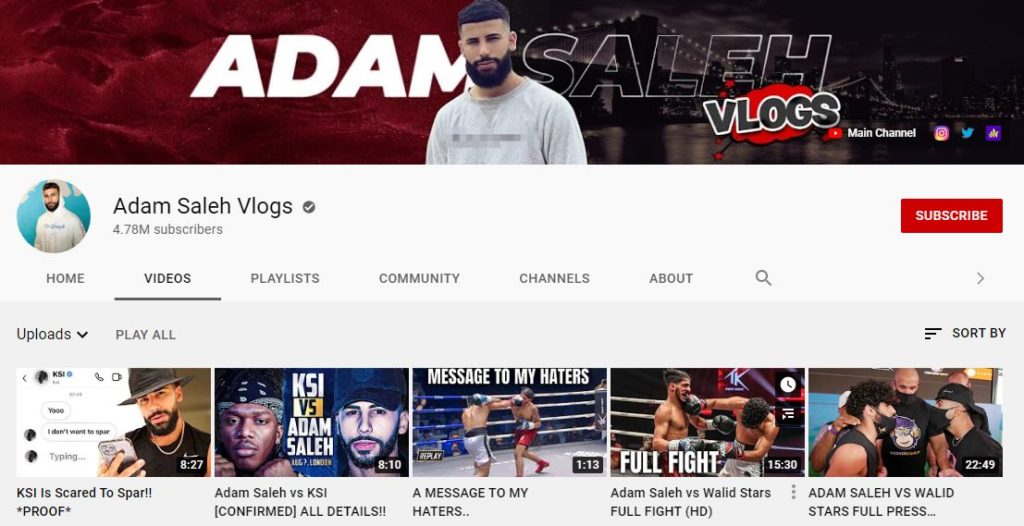 Adam Saleh Youtube channel