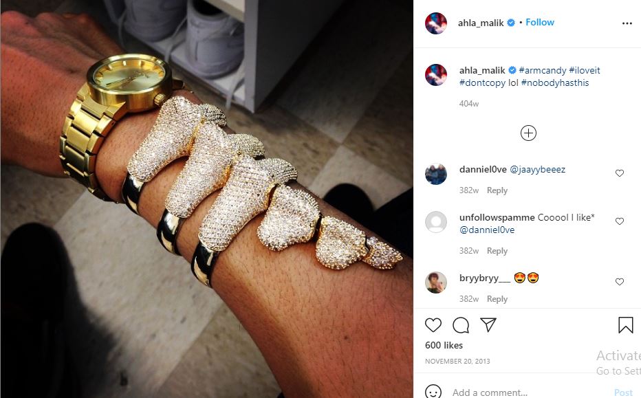 Ahlamalik Williams loves snake bracelet