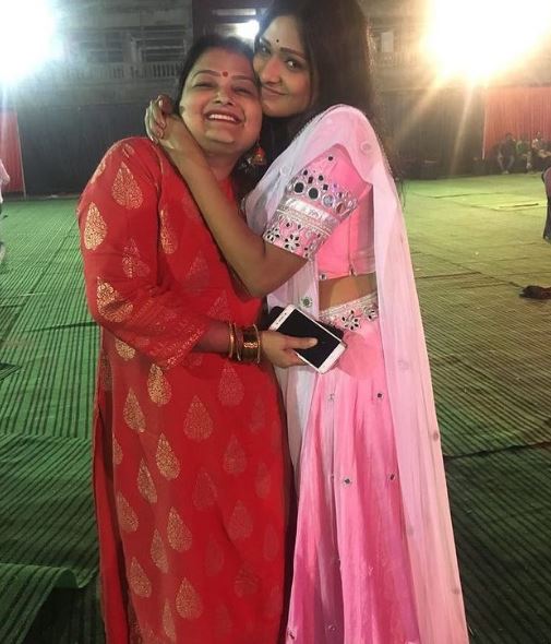 Aishwarya Khare with her mother