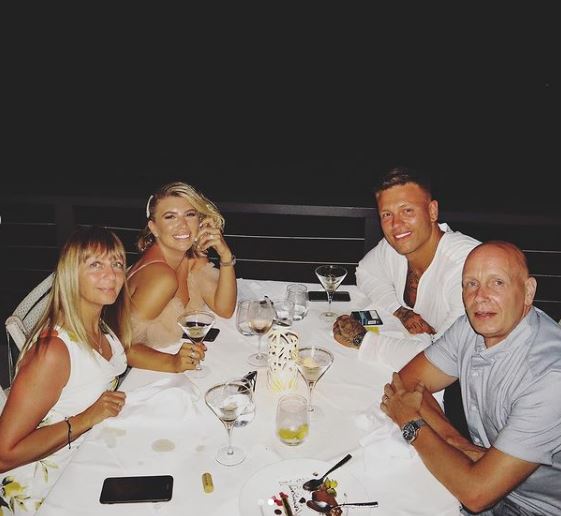 Alex Bowen with his parents