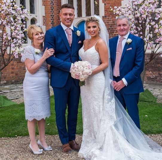 Alex Bowen with his wife and grandparents