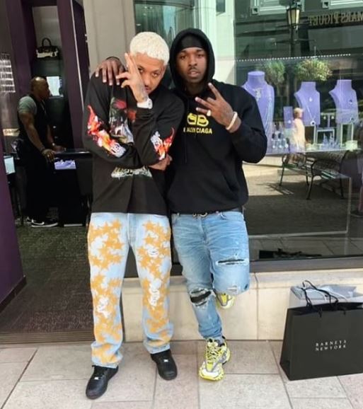 Alexander with his rapper friend