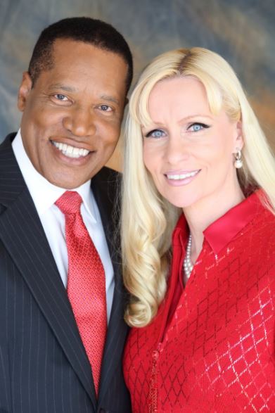 Alexandra Datig with her ex fiance Larry Elder