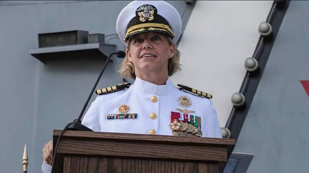 Amy Bauernschmidt became the first Navy lady officer, who will command the nuclear aircraft carrier