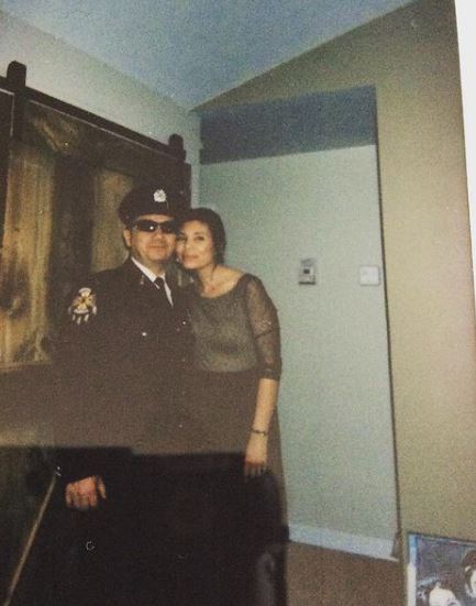 An old photo of Kiawentiio Tarbell's parents