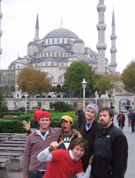 An old photo of Rosen with his friends