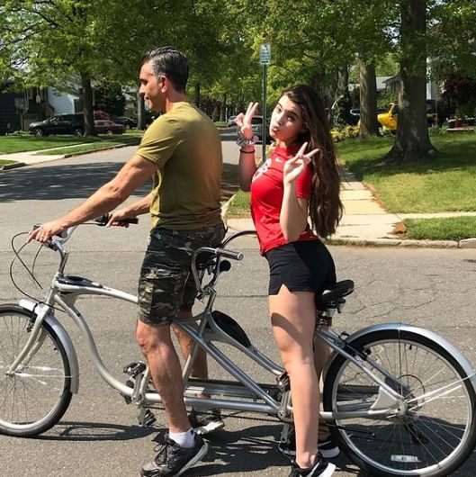 Anastasia Pagonis with her father