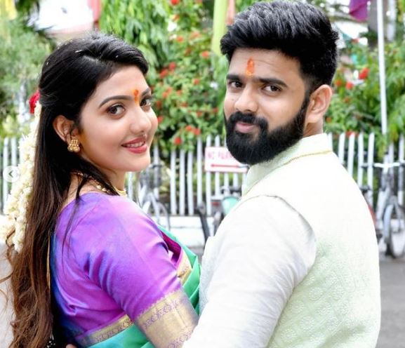 Arjun Gowda with Srushti Jayant Deshmukh
