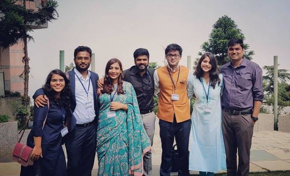 Arjun Gowda with his IAS batch