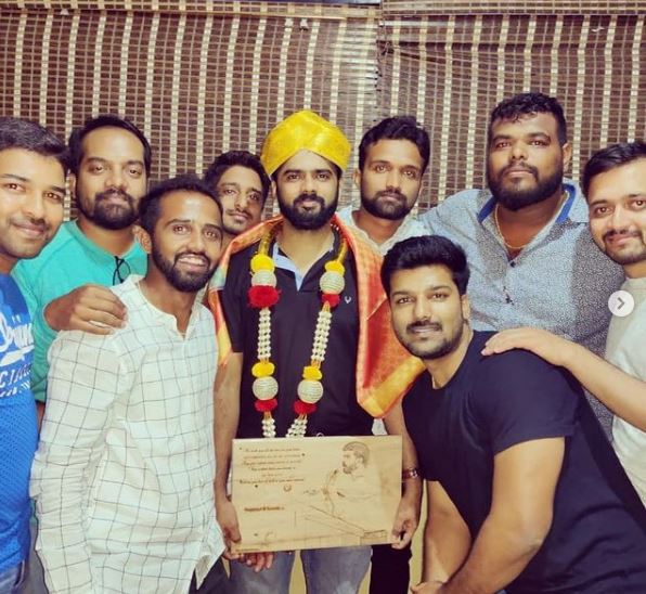 Arjun Gowda with his friends
