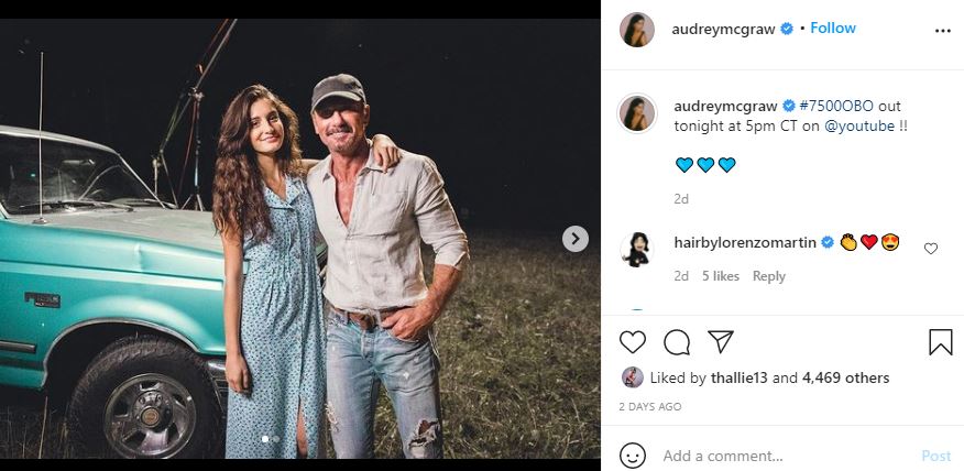 Audrey McGraw made acting debut with her dad's music video