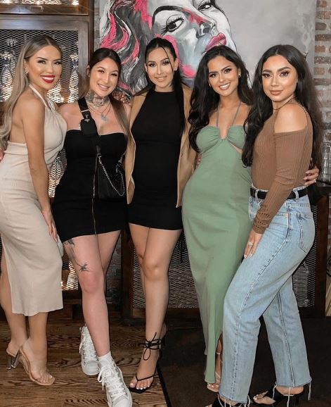BeautyyBird with her friends on her 30th birthday