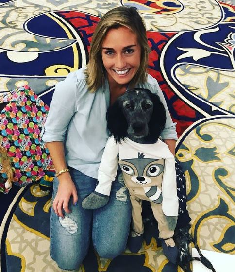 Bellis with her pet dog