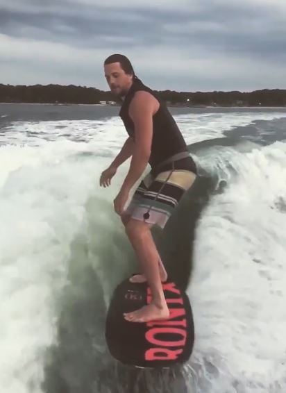 Ben Robson learns surfing