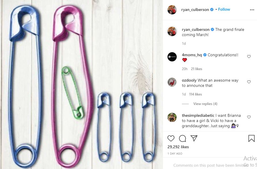 Briana Culberson's Husband's Instagram post