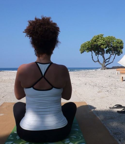 Bridgid Coulter does yoga