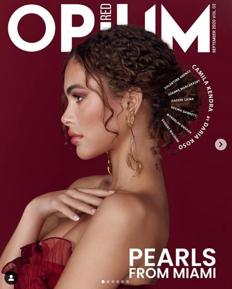 Camila Kendra appeared on the cover page of Opium Magazine