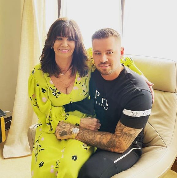 Carl Woods with his mother